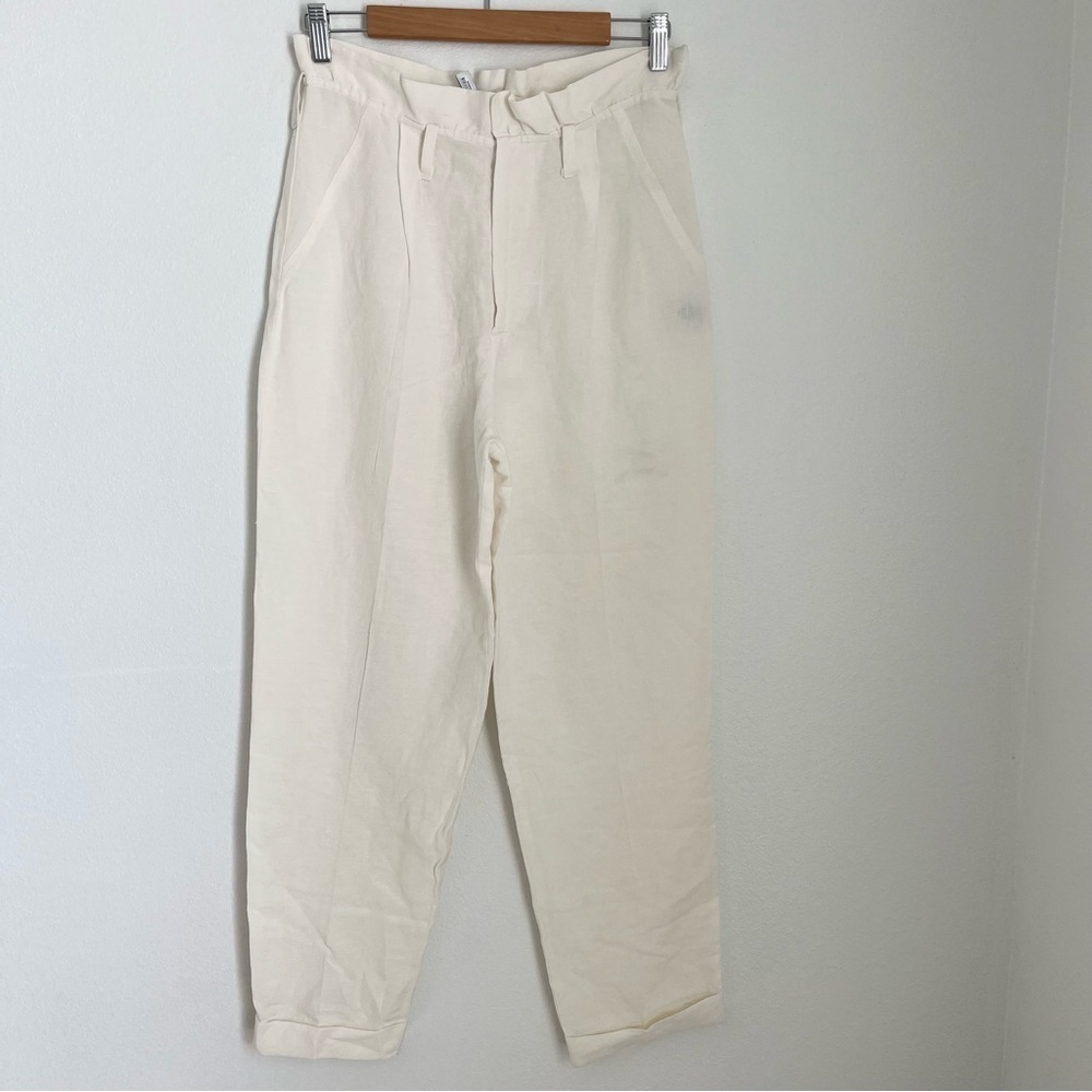 Rachel Pally Off White Linen Blend Casual Pants Size XS